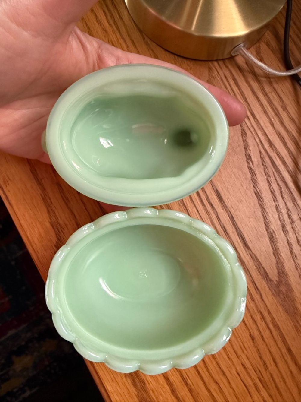 Mosser Jadeite Bunny on nest - Picture 6 of 10